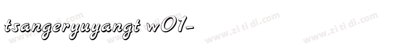 tsangeryuyangt w01字体转换